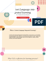 Content Language Integrated Learning Teaching Method