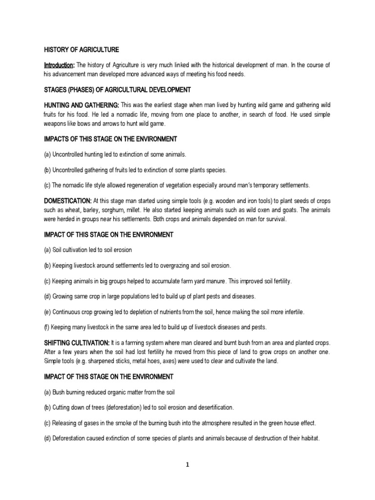 Module 1 General Agric Pdf Agriculture Soil