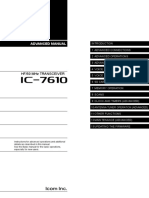 Icom, IC-7610, Advanced Manual