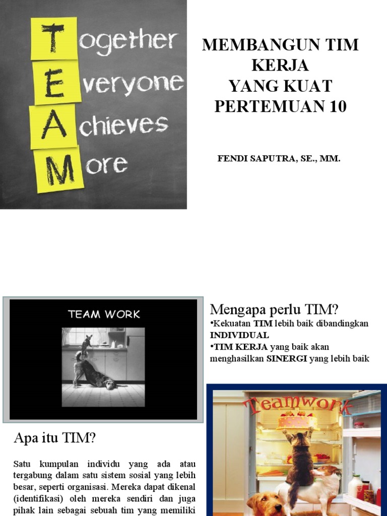 Membangun Tim Kerja Yang Kuat Pdf