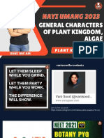 Neral Characters of Plant Kingdom, Algae