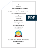 Importance of metal ions