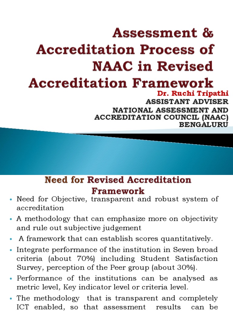 NAAC Accreditation Process Overview | PDF | Curriculum | Teachers