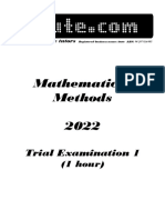 2022 Mathematicasdsdsdsdsl Methods Trial Exam 1