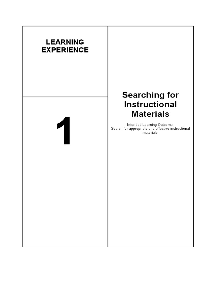 Learning Experience Fs 2 Pdf Teaching Method Learning