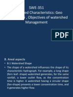 SWE351-5-Watershed Geomorphology,Objectives of WSM