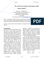 The Numerical Solution of Obstacle Problem by Self Adaptive Finite Element Method