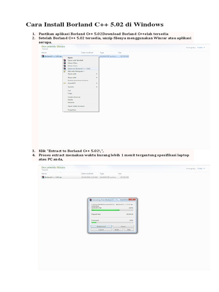 Panduan Instalasi Borland C++ 5.02 | PDF | Komputer