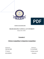 "Perfect Competition Vs Imperfect Competition": Economics I