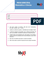 Matemática e Ciências - 5º Ano - Caderno 4 - 2022 - Questões