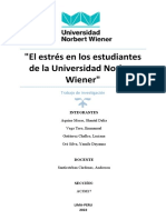 El Estrés en Los Estudiantes de La Universidad Norbert Wiener