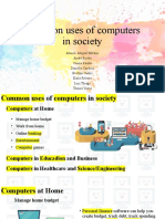 Common uses of computers in society and education