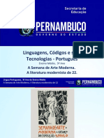 A Semana de Arte Moderna. A literatura modernista de 22.