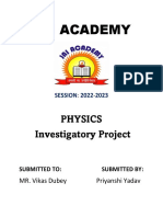 Factors Affecting Self Inductance of A Coil (Physics Investigatory Project)