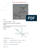 Ecuación de La Recta Que Pasa Por 2 Puntos