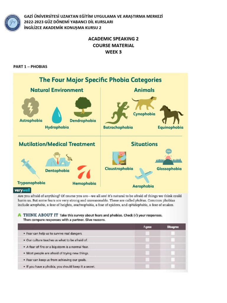 Academic Speaking 2 - Week 3 Material | PDF