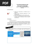 Lesson 14. Types of Leadership and Implications To Education