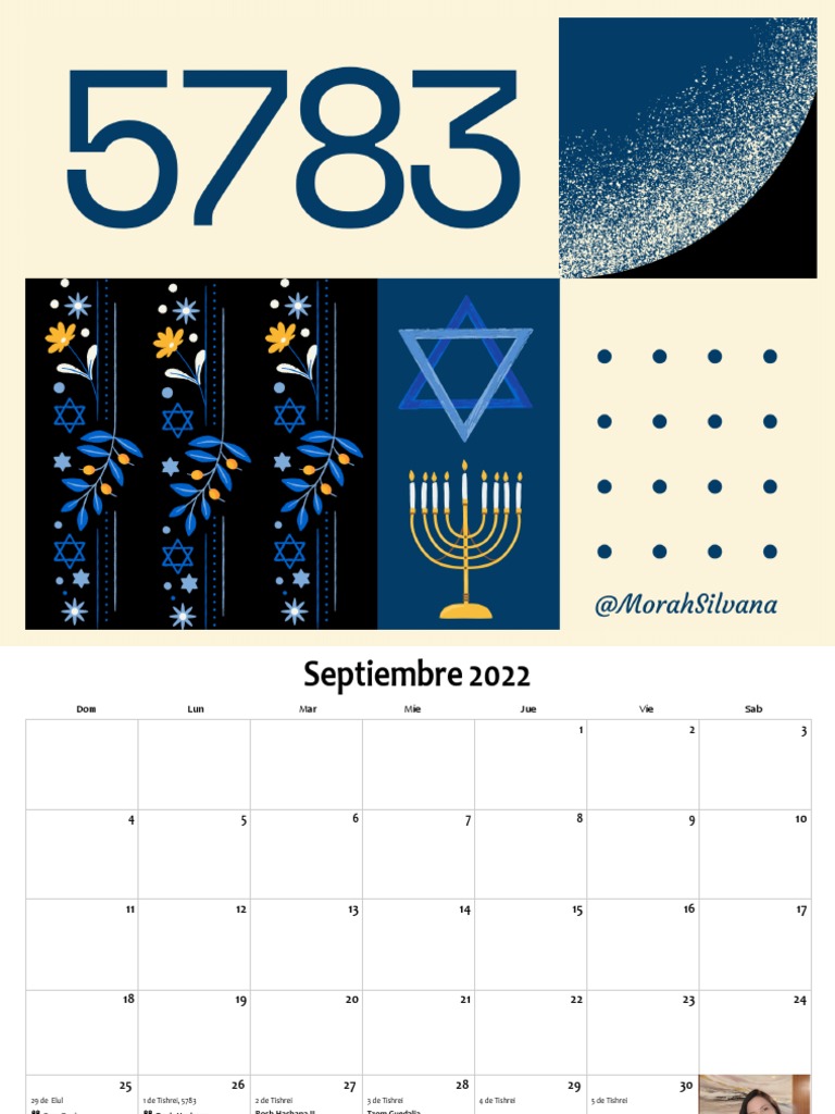 Calendario Judio 5783 MorahSilvana | PDF