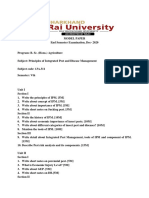 Principles of Integrated Pest and Disease Management - Model Ques