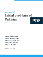 Final REPORT ON INITIAL PROBLEMS OF PAKISTAN