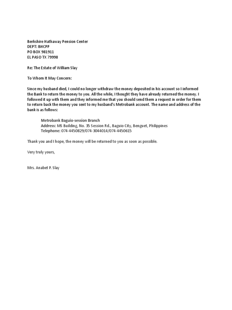 Berkshire Hathaway Pension Center PDF