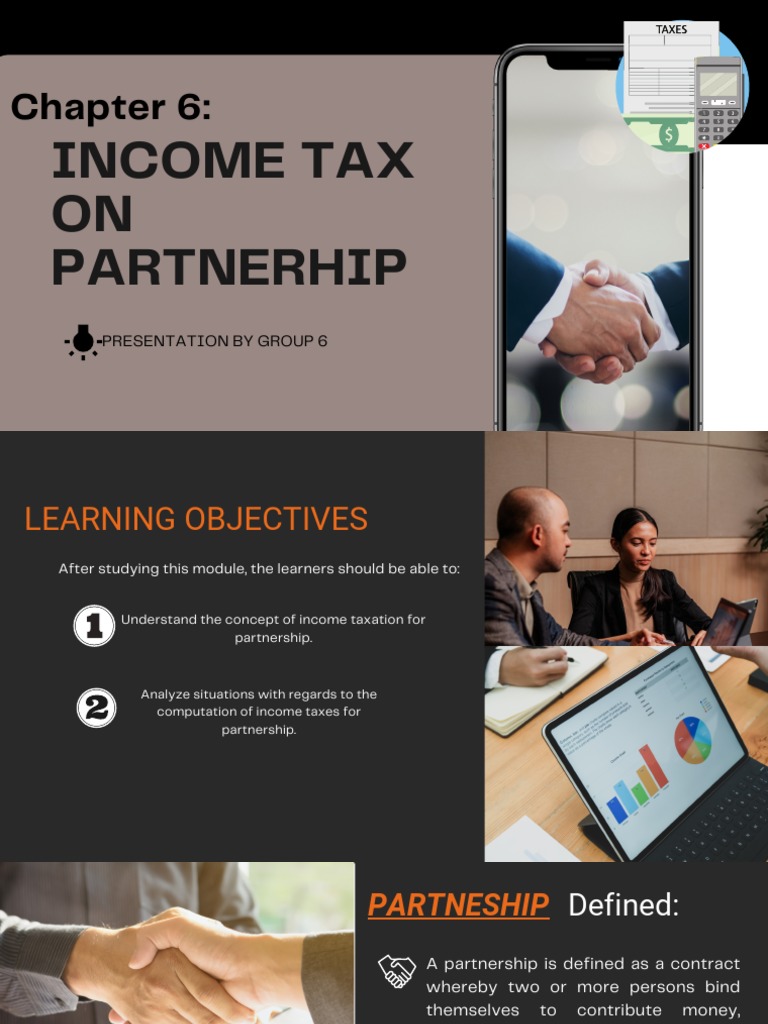 Chapter 6 - Income Tax For Partnership | PDF | Tax Deduction | Partnership