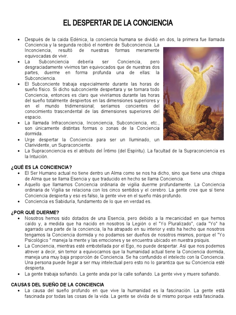 Despertar de la Conciencia Humana | PDF | Pensamiento | Meditación