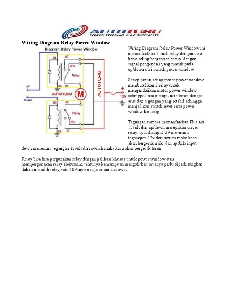 Wiring Diagram Relay Power Window | PDF