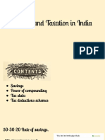 Savings and Taxation in India: BY-Kesava Rao (19341AO436)