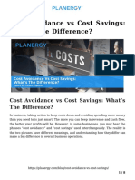 Cost Avoidance Vs Cost Savings