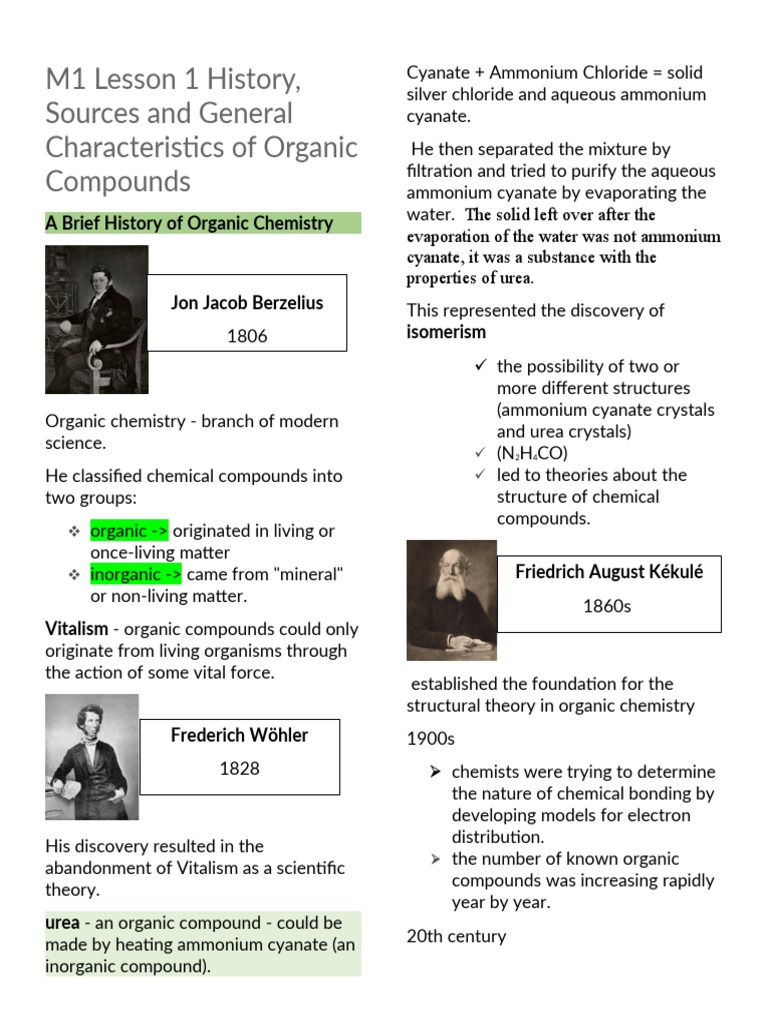 Characteristics and History of Organic Compounds | PDF | Fuels ...