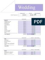 Wedding Budget Planner - CONTOH