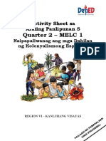 Quarter 2 - MELC 1: Activity Sheet Sa Araling Panlipunan 5