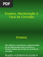 10 - Ensaios Monitoracao e Taxa de Corrosao