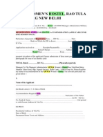 Hostel Entry Form