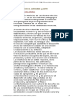 EDUCACIÓN ARTÍSTICA PARA TOD@S - El Docente Artístico, Actitudes y Perfil