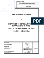 PET Excavacion de Hoyo (H. Manual) LT 138 KV L-1383 SE Ilo1 - Moquegua