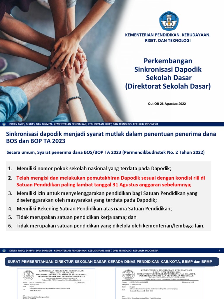 Progres Sinkronisasi Dapodik SD 2022 | PDF