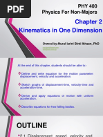 Chapter 2 - Kinematics in One Dimension (PHY400)