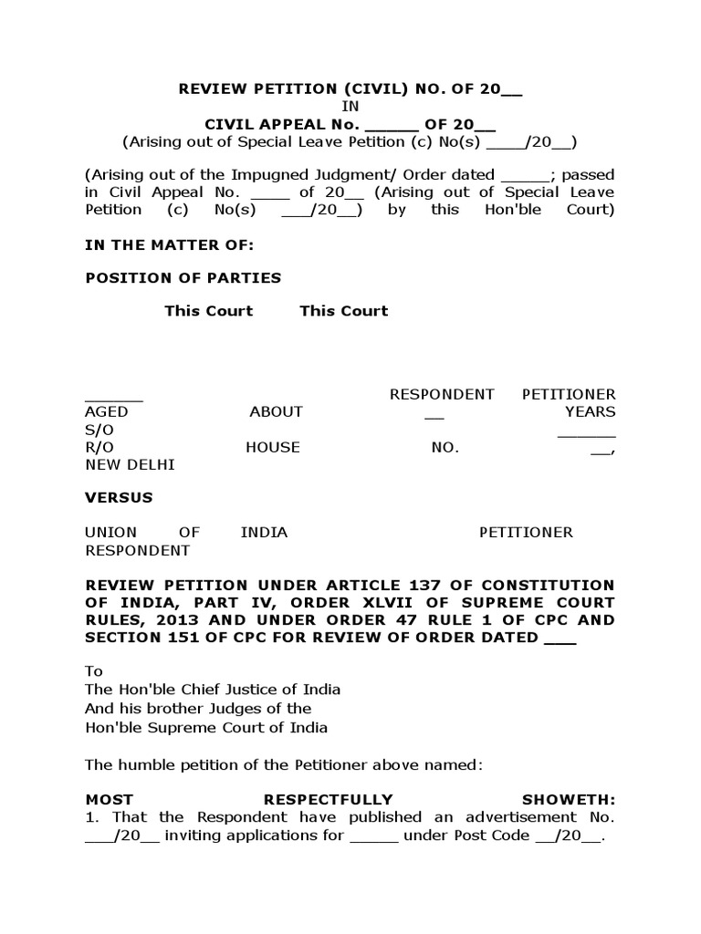 Picture of Review petition