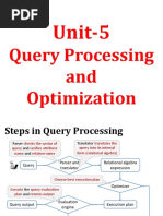 Unit-5 Query Processing and Optimization