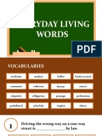 Everyday Living Words Vocabularies