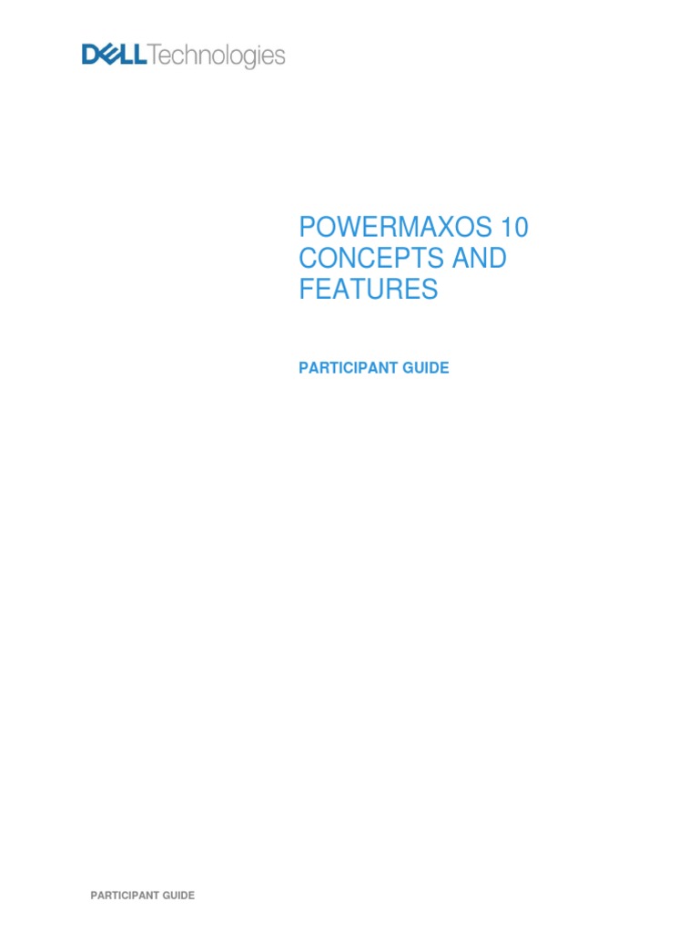 PowerMaxOS 10 Concepts and Features - Participant Guide | PDF ...