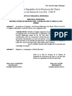 La Cámara de Diputados de La Provincia Del Chaco Sanciona Con Fuerza de Ley Nro. 3206-P