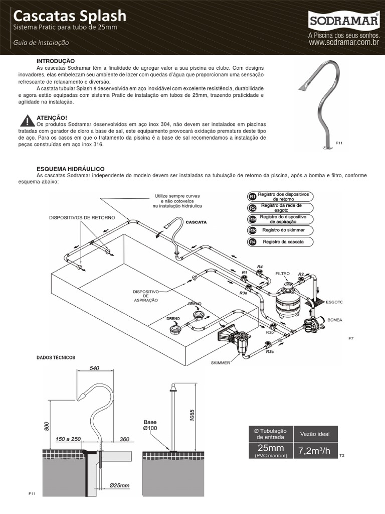 Ligação de Cascata | PDF | Piscina | Chuveiro