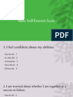 State Self-Esteem Scale Questionnaire