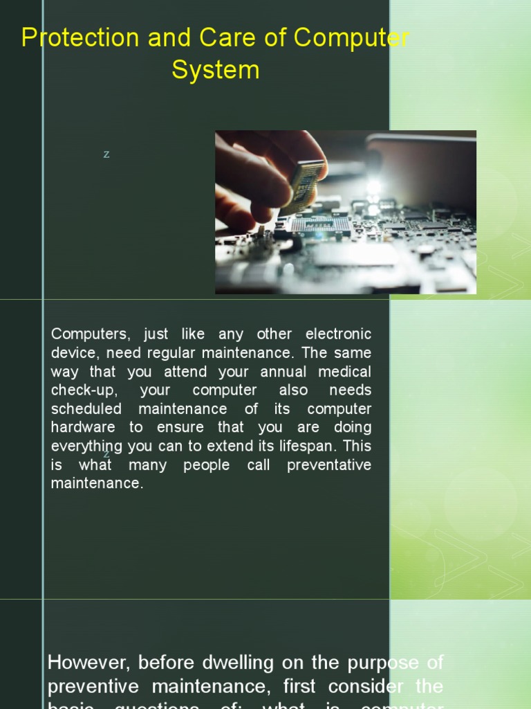 Protection and Care of Computer | PDF | Business | Technology & Engineering