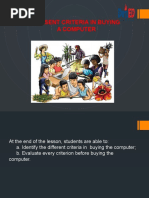 Present Criteria in Byuing Computer