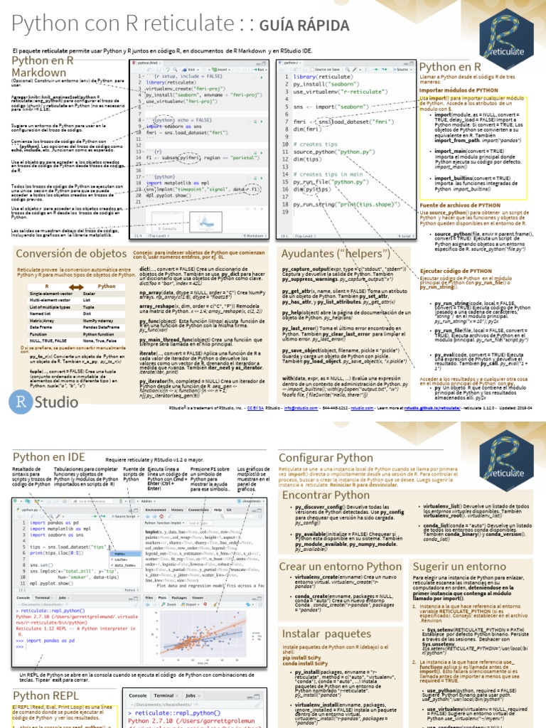Reticulate Es | PDF | Python (lenguaje de programación) | Estructura de ...