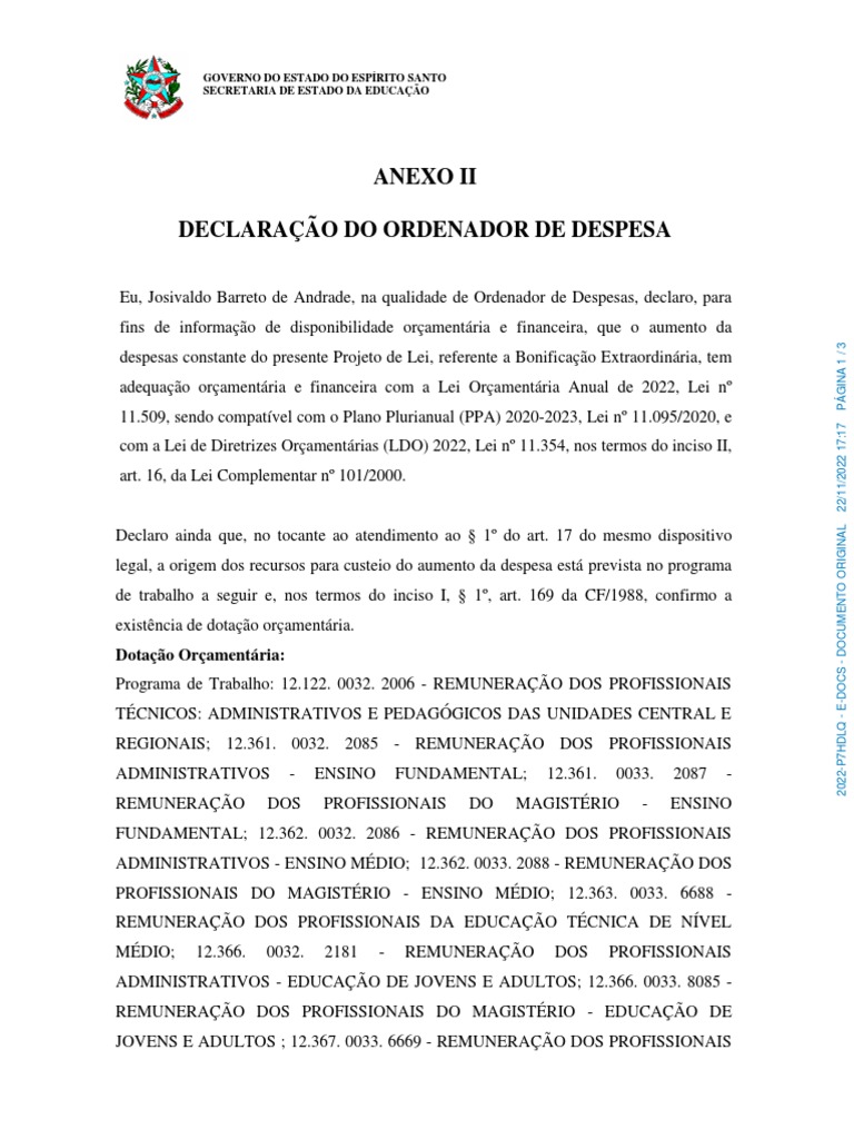 Dotação Orçamentária | PDF